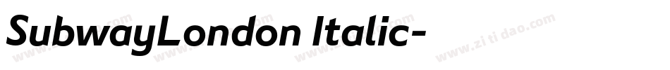 SubwayLondon Italic字体转换